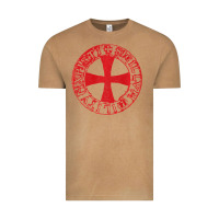 Vintage Camel Mens Crusader Knight  Knights Templar Cross T  Badge Vintage Tee - longCreatives