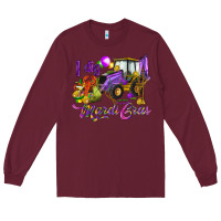 Burgundy I dig Mardi Gras Long Sleeve Tee - HowdyJamesFarm