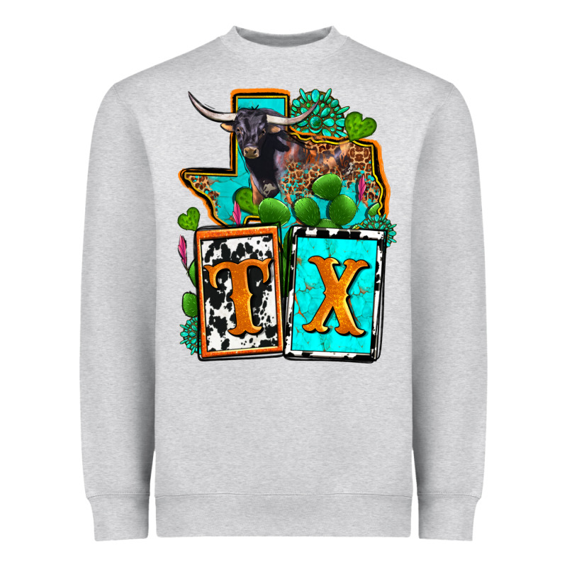 Tx Texas Heavyweight Sweatshirt by OliviaCreatesArt | Teevron