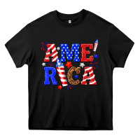 Black America Heavy Core Tee - NancyCooperArtShop