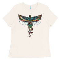 Bone aztec serape thunderbird Ladies Tee - RanaPortraitStore