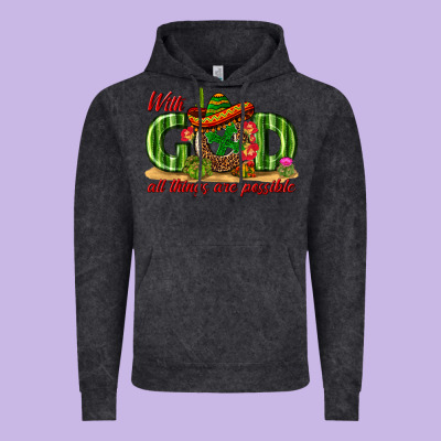 With God All Things Are Possible Mexico Vintage Hoodie Designed By Texasbilliewilder