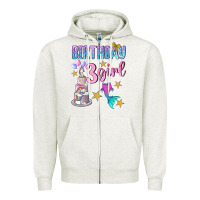 Oatmeal Heather birthday girl 3 Zipper Hoodie - BundleAndBundleShop