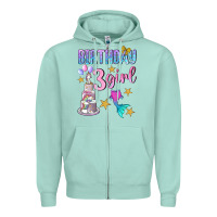 Seafoam birthday girl 3 Zipper Hoodie - BundleAndBundleShop