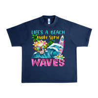 Navy Life's a beach make some waves Urban Heavy Tee - NancyCooperArtShop