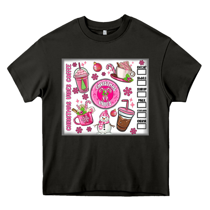 Christmas Vibes Coffee Heavy Core Tee by MaliasSmallBusiness | Teevron