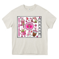Cream christmas vibes coffee Heavy Core Tee - MaliasSmallBusiness