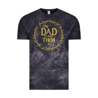 Cloud Black Mens One Dad to rule them all  father's day gift Vintage Tee - longCreatives