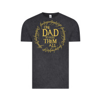 Vintage Black Mens One Dad to rule them all  father's day gift Vintage Tee - longCreatives