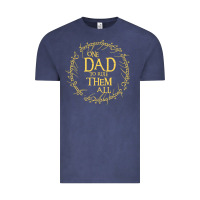 Vintage Denim Mens One Dad to rule them all  father's day gift Vintage Tee - longCreatives