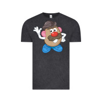 Vintage Black Womens Mr. Potato Head Simple Portrait Vintage Tee - longCreatives
