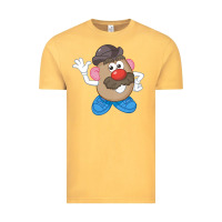 Vintage Mustard Womens Mr. Potato Head Simple Portrait Vintage Tee - longCreatives