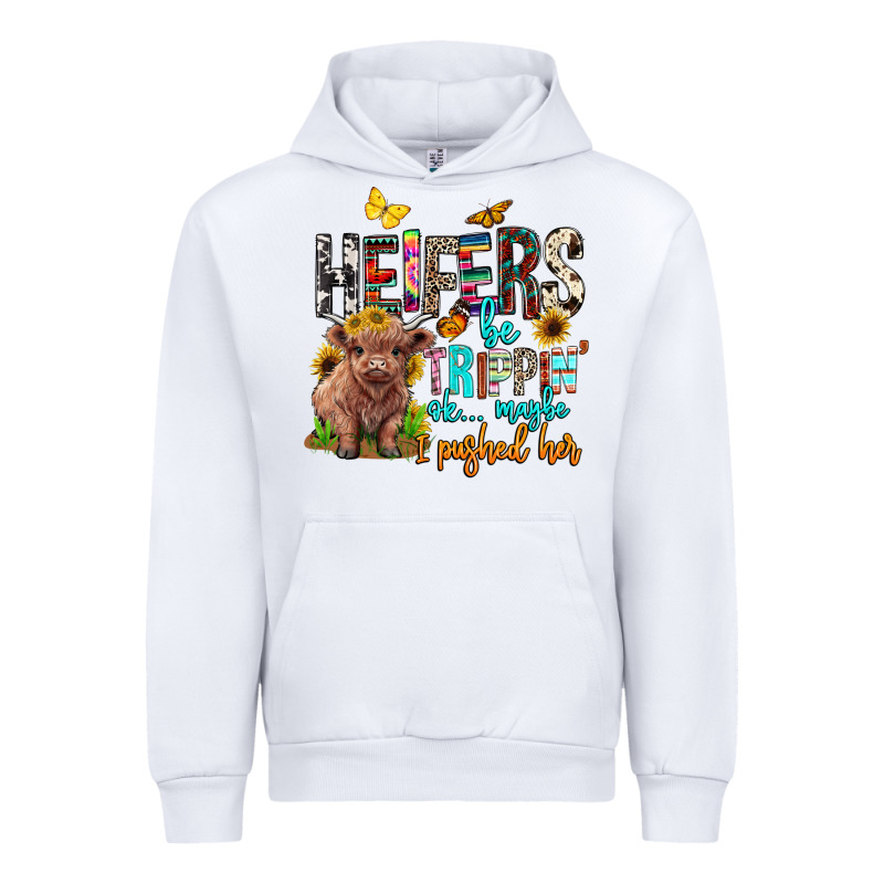 Heifers Be Trippin Ok Maybe I Pushed Her Urban Hoodie by BarkalooDesign | Teevron