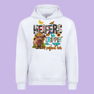 Heifers Be Trippin Ok Maybe I Pushed Her Urban Hoodie Designed By Barkaloodesign