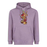 Lavender merry christmas skeleton hand Heavyweight Hoodie - CowhideDigitalArt