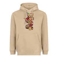 Mushroom merry christmas skeleton hand Heavyweight Hoodie - CowhideDigitalArt