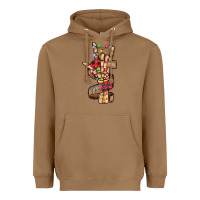 Toasted Coconut merry christmas skeleton hand Heavyweight Hoodie - CowhideDigitalArt