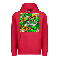 Cardinal Happy St. Patrick's Day pattern digital paper Premium Hoodie - BundleAndBundleShop