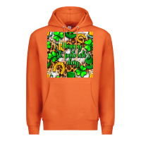 Carrot Happy St. Patrick's Day pattern digital paper Premium Hoodie - BundleAndBundleShop