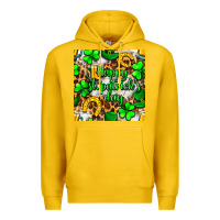 Lemon Happy St. Patrick's Day pattern digital paper Premium Hoodie - BundleAndBundleShop