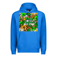 True Royal Happy St. Patrick's Day pattern digital paper Premium Hoodie - BundleAndBundleShop