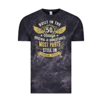 Cloud Black Mens Vintage 1950s Built In The 50s Fifties Funny 70th Birthday Vintage Tee - longCreatives