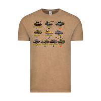 Vintage Coffee Top Ten Best WW2 Tanks M4 Sherman Panzer IV Tiger II T34 Vintage Tee - longCreatives