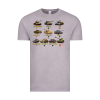 Vintage Zinc Top Ten Best WW2 Tanks M4 Sherman Panzer IV Tiger II T34 Vintage Tee - longCreatives