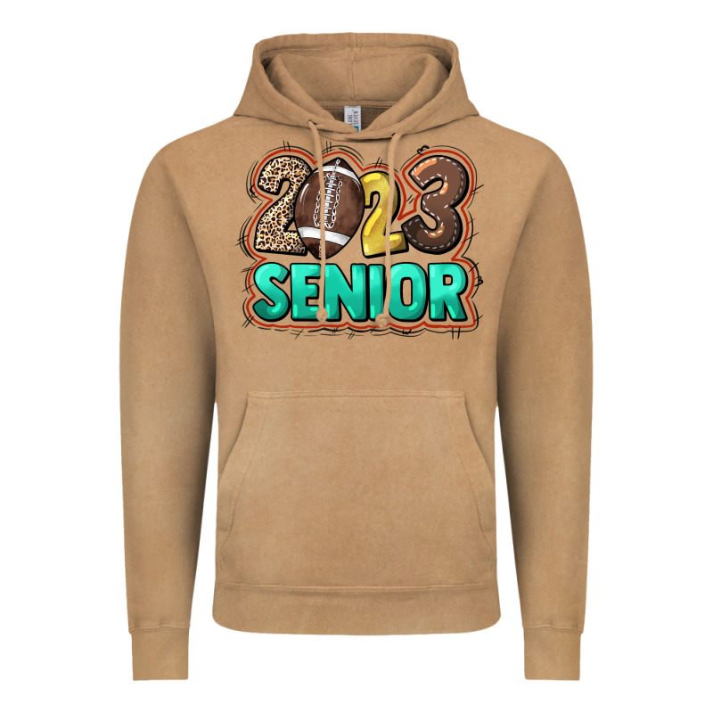 2023 Senior Football Vintage Hoodie by NancyCooperArtShop | Teevron
