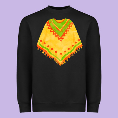 Mexican Poncho Fa Element Heavyweight Sweatshirt Designed By Fadigitalartstudio