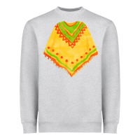 Heather Grey mexican poncho fa element Heavyweight Sweatshirt - FaDigitalArtStudio