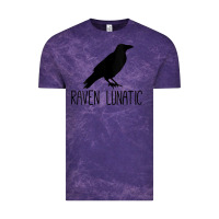 Cloud Purple Womens Raven Lunatic, Funny Bird Lover Gift Men Women Kids Vintage Tee - longCreatives