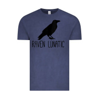 Vintage Denim Womens Raven Lunatic, Funny Bird Lover Gift Men Women Kids Vintage Tee - longCreatives