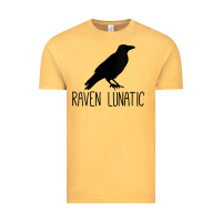 Vintage Mustard Womens Raven Lunatic, Funny Bird Lover Gift Men Women Kids Vintage Tee - longCreatives