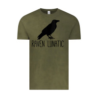 Vintage Olive Womens Raven Lunatic, Funny Bird Lover Gift Men Women Kids Vintage Tee - longCreatives