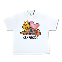 White peace love 6th grade Urban Heavy Tee - JahusDesignShop