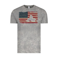 Cloud Rock Snowmobile USA Flag Snow Sled Patriotic Snowmobiling Gift Vintage Tee - longCreatives