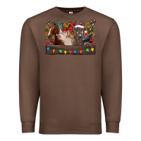 Chestnut festive farmyard gathering Premium Sweatshirt - CowhideDigitalArt