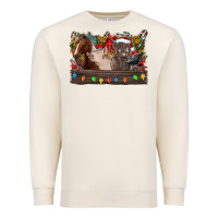 Sandshell festive farmyard gathering Premium Sweatshirt - CowhideDigitalArt