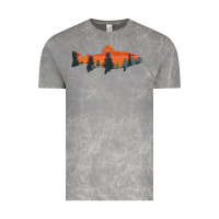 Cloud Rock Trout Fly Fishing Nature Outdoor Fisherman Gift Vintage Tee - longCreatives