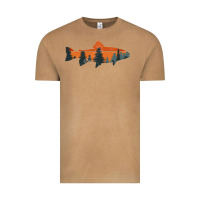 Vintage Camel Trout Fly Fishing Nature Outdoor Fisherman Gift Vintage Tee - longCreatives