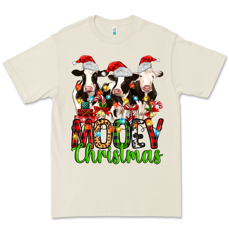 Christmas Three Cows Mooey Christmas Premium Tee by MaliasSmallBusiness | Teevron