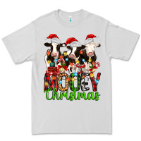 Dove Grey christmas three cows mooey christmas Premium Tee - MaliasSmallBusiness