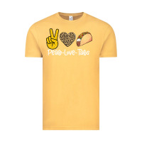 Vintage Mustard Peace Love Tacos Vintage Tee - Bettercallsaul