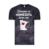 Cloud Black Someone In Minnesota Loves Me  Minnesota  MN Vintage Tee - longCreatives