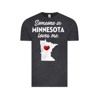 Vintage Black Someone In Minnesota Loves Me  Minnesota  MN Vintage Tee - longCreatives