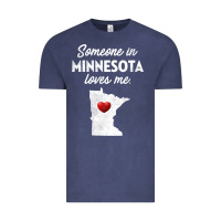 Vintage Denim Someone In Minnesota Loves Me  Minnesota  MN Vintage Tee - longCreatives