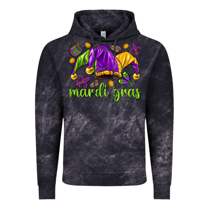 Mardi Gras With Jester Vintage Hoodie by NancyCooperArtShop | Teevron