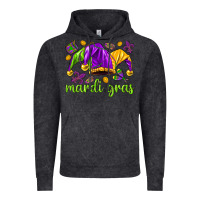 Vintage Black Mardi Gras with jester Vintage Hoodie - NancyCooperArtShop