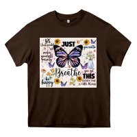Chocolate Brown just breathe Heavy Core Tee - JahusDesignShop